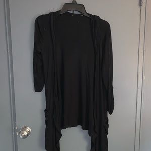 Black Cardigan Hoodie